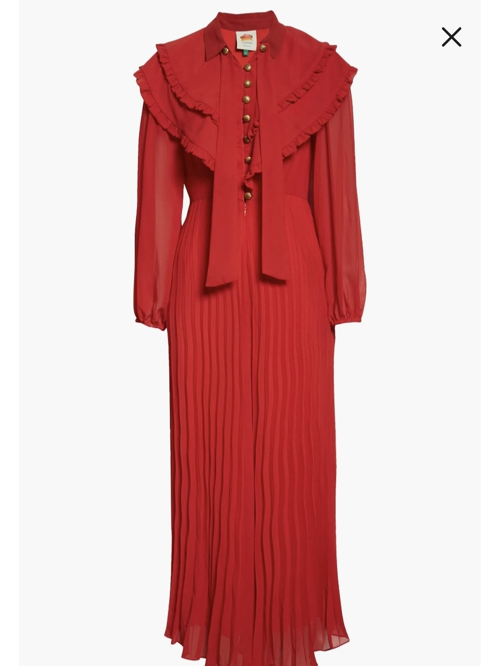 Farm Rio Pleated Maxi Jumpsuit
